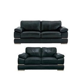Very Home Primo Italian Leather 3 Seater + 2 Seater Sofa Set (Buy And Save!)