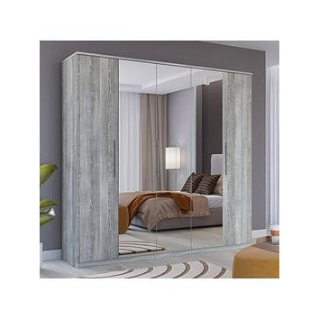 Very Home Home Essentials - Prague 5-Door Mirrored Wardrobe - Fsc&Reg Certified