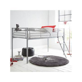 Very Home Domino Mid Sleeper Bed  - Mid Sleeper With Premium Mattress, Silver