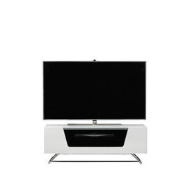 Alphason Chromium Tv Stand - Fits Up To 46 Inch Tv - White