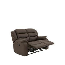 Rothbury Luxury Faux Leather High Back 2 Seater Manual Recliner Sofa