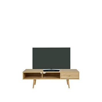 Very Home Monty Retro Tv Unit- Fits Up To 60 Inch Tv - Oak-Effect