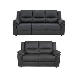 Albion Luxury Faux Leather High Back 3 Seater + 2 Seater Sofa Set (Buy And Save!)
