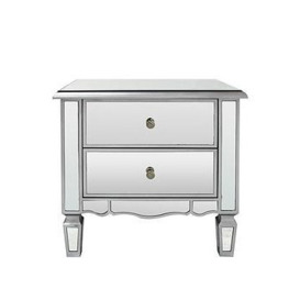 Very Home Mirage 2 Drawer Mirrored Bedside Chest - Fsc&Reg Certified