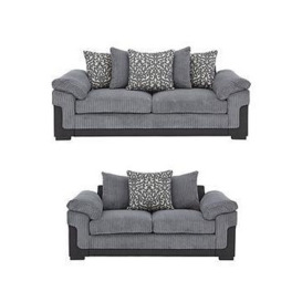 Phoenix Fabric And Faux Leather 3 Seater + 2 Seater Sofa Set (Buy And Save!) - Fsc&Reg Certified
