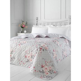 Catherine Lansfield Canterbury Bedspread Throw In Grey