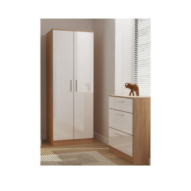 Swift Montreal Gloss 3-Piece Ready Assembled Package &Ndash 2-Door Wardrobe, 3-Drawer Chest And Bedside Table - Fsc&Reg Certified