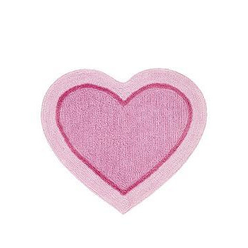 Catherine Lansfield Heart Shaped Rug, Pink