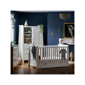 Obaby Stamford Classic Sleigh 3-Piece Nursery Furniture Set, White