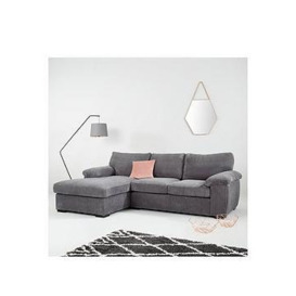 Amalfi 3-Seater Standard Back Left Hand Fabric Corner Chaise Sofa