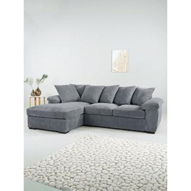 Very Home Amalfi 3 Seater Left Hand Scatter Back Fabric Corner Chaise Sofa - Fsc&Reg Certified