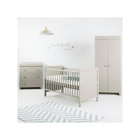 Little Acorns Cot Bed &ndash Light Grey, Light Grey