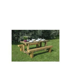 Forest Refectory Garden Table And 2 Benches - 1.8M