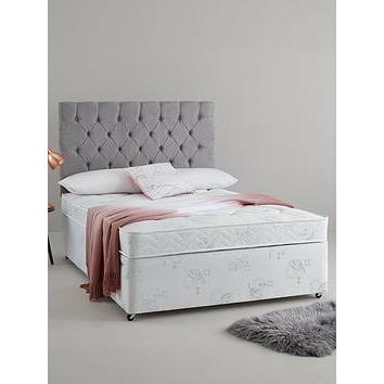 Airsprung New Victoria Essentials Quilt Divan With Storage Options - White (Headboard Not Included)