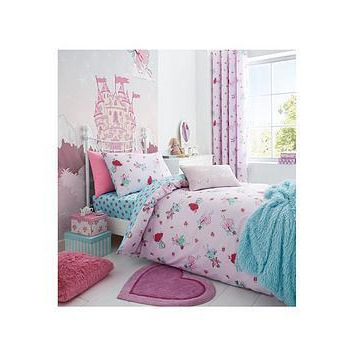Catherine Lansfield Fairies Duvet Cover Set - Pink - Single, Pink