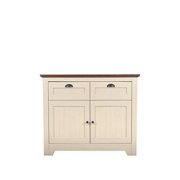 Very Home Devon Compact Sideboard - Ivory/Walnut Effect