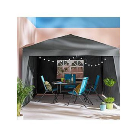 2.5 X 2.5 M Pop-Up Gazebo (3 Side Panels, Steel Frame, Showerproof Roof)