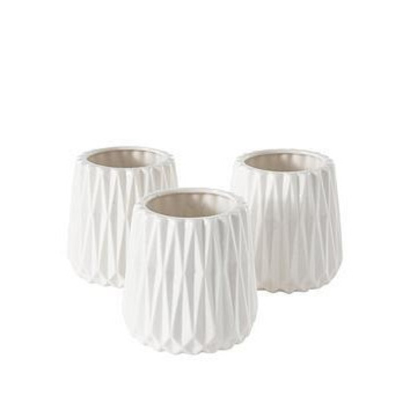 White Curved Handle Candle Holder