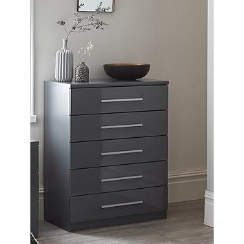 Very Home Prague Gloss 5 Drawer Chest - Fsc&Reg Certified