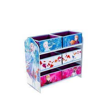 Disney Frozen Kids Bedroom Storage Unit with 6 Bins by HelloHome, One Colour