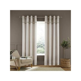 Catherine Lansfield Melville Woven Texture Eyelet Unlined Curtains