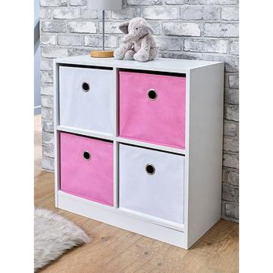 Lloyd Pascal Pascal Cube 2 + 2 Kids Storage Unit - Pink/White, Pink/White