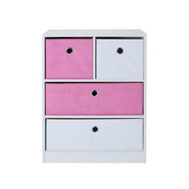 Lloyd Pascal Cube 2+2 Storage Unit Pink/White, Pink/White