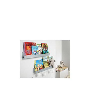 Lloyd Pascal Set of 2 Wall Mounted Kids Shelves - Grey, Grey