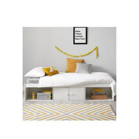 Everyday Alpha Cabin Bed with Storage and Mattress Options (Buy and SAVE!) - White - Cabin Bed Only, White