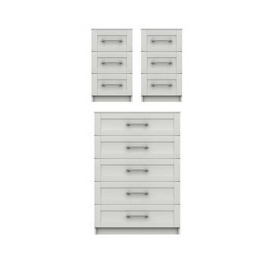 One Call Regal Ready Assembled 3 Piece Package - 5 Drawer Chest And Set Of 2 Bedside Chests