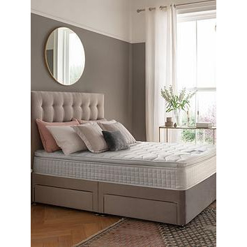 Silentnight Mila Velvet 1000 Pillowtop Divan Bed With Headboard And Storage Options