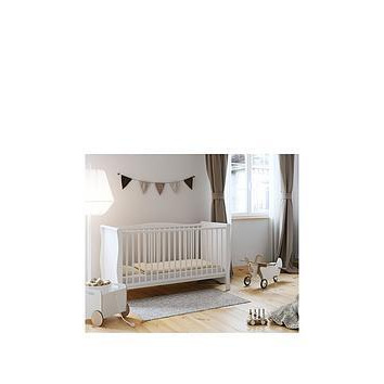 Little Acorns Sleigh Cotbed (exc draw), White