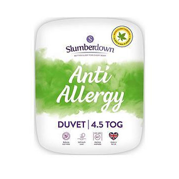 Slumberdown Anti-Allergy 4.5 Tog Single Duvet - White