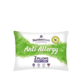 Slumberdown Anti-Allergy Medium Pillows Pack Of 2 - White