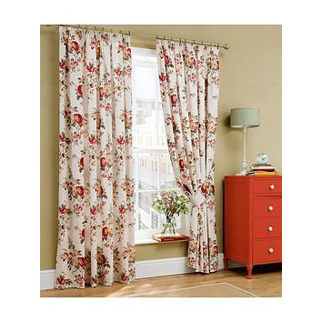 Cath Kidston Garden Rose Pleated Lined Curtains