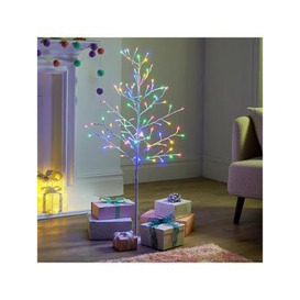 Festive 4Ft Flat White Indoor/Outdoor Lit Christmas Tree