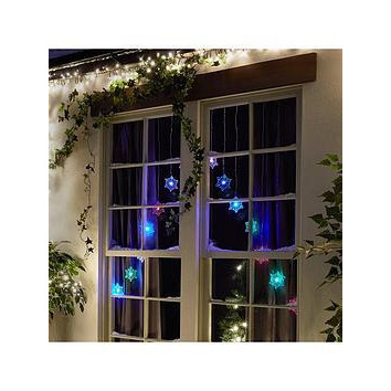 Very Home Snowflake Colour Changing Curtain Light Christmas Decoration