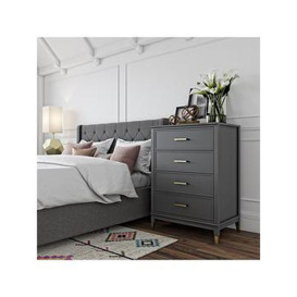 Cosmoliving By Cosmopolitan Westerleigh 4 Drawer Chest - Graphite Grey