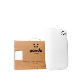 Panda London Adult Luxury Memory Foam Bamboo Pillow - White