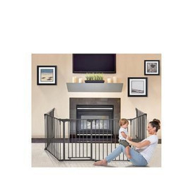 Dreambaby Royale Converta 3-in-1 Metal Playpen/ Fire Barrier - Charcoal, One Colour