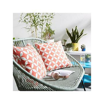 Very Home 2-Pack Of Garden Cushions Orange Sorbet (45 X 45 X 12Cm)