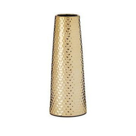 Tall Hammered Gold Vase