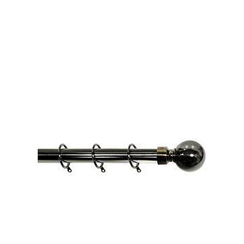 Very Home Palermo Ball Finial 25-28Mm Extendable Curtain Pole &Ndash Pewter