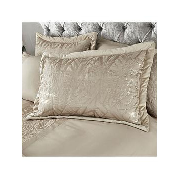 Catherine Lansfield Velvet Sparkle Pillowsham Pair Champagne by