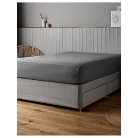 Silentnight Supersoft Fitted Sheet 28 Cm - Charcoal