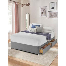 Silentnight Fabric Divan Bed With Storage Options, Base Only &Ndash Headboard Not Included - Small Double