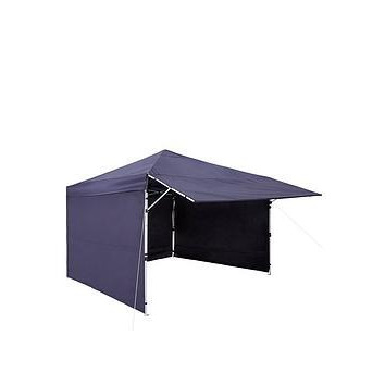 3M X 3M Pop-Up Gazebo With Side Extension, Steel Frame - With Carry Bag