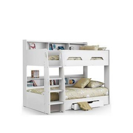 Julian Bowen Riley Bunk Bed With Shelves And Storage, White