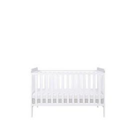 Tutti Bambini Rio Cot Bed with Cot Top Changer &amp Mattress - White/Dove Grey, One Colour