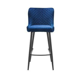 Julian Bowen Luxe Velvet Bar Stool - Blue